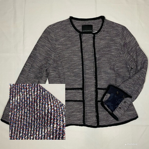 Banana Republic Size 8 Multicolor Tweed Jacket Blazer Button‎ Snap Closure